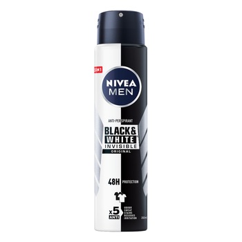 Deodorant spray Nivea Men Invisible for Black & White Power, 250 ml Deodorant spray Nivea Men Invisible for Black & White Power, 250 ml