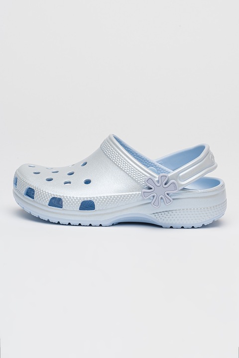 Crocs, Papucs virágos rátétekkel, Pasztellkék