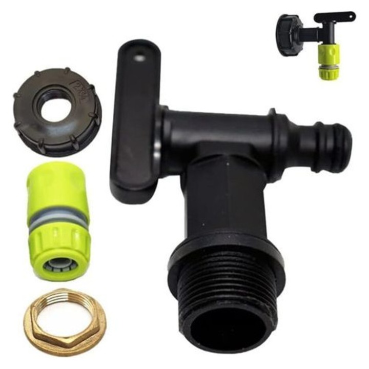Víz tartály csap adapter S60x6 menetes G3/4 BSP műanyag szilikon 25mm