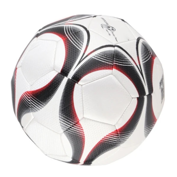 Dupla rétegű PVC futball-labda, nylon borítással, robbanásgátló belsővel, beltéri/kültéri edzéshez, 4-es típus, Többszínű, Standard méret