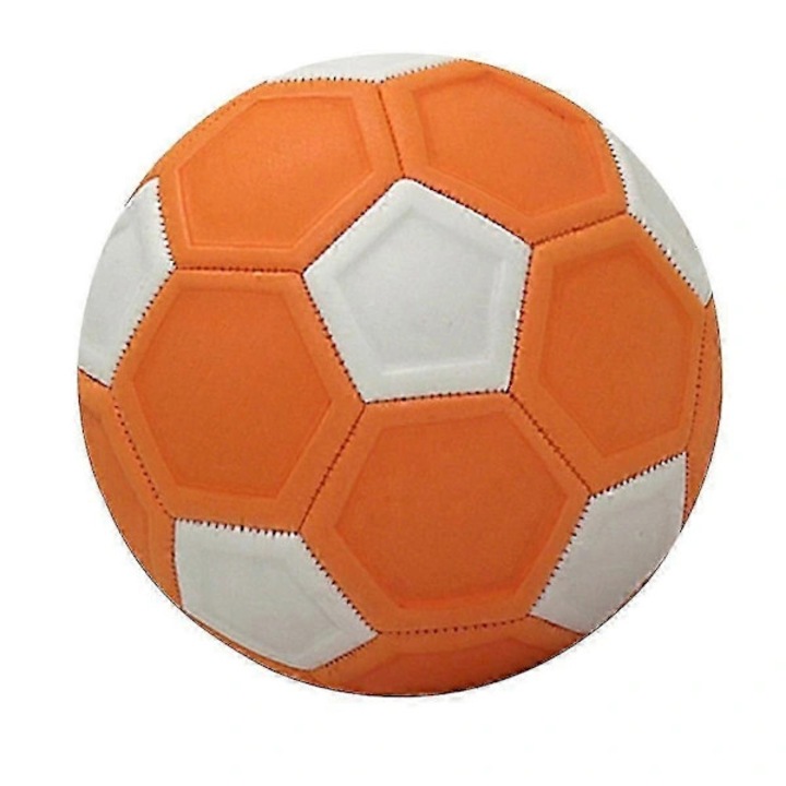 Ívelt futball labda, EVA, narancssárga fehér, 20cm