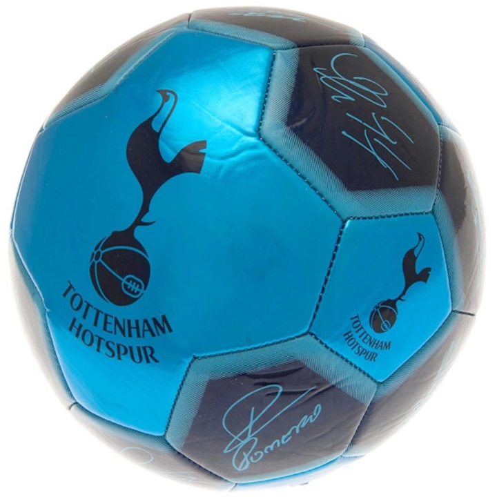 Tottenham Hotspur To Dare Is To Do Signature futball labda, szintetikus, 26 panel, aláírásokkal és emblémával nyomtatva, kék/sötétkék, 5-ös méret