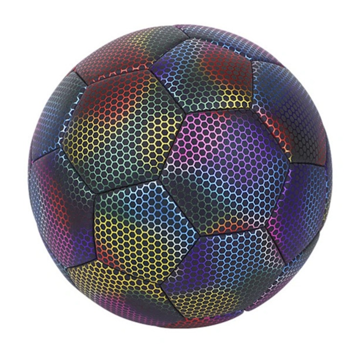 TPU és EVA futballlabda fényvisszaverő és világító hatással, deformációálló, kopásálló, Többszínű, 4/5-ös méret