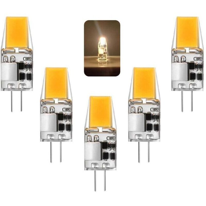 LED крушка G4 4W 3000K топло бяла 41.3x13.2mm комплект 5 бр