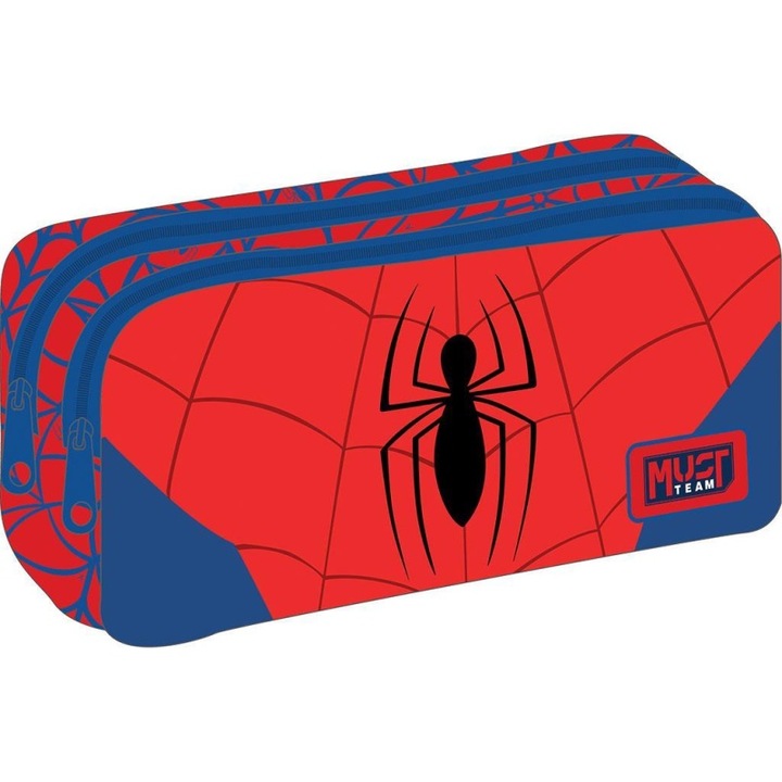 Penar tubular 2 fermoare 21x6x9cm Spiderman Red