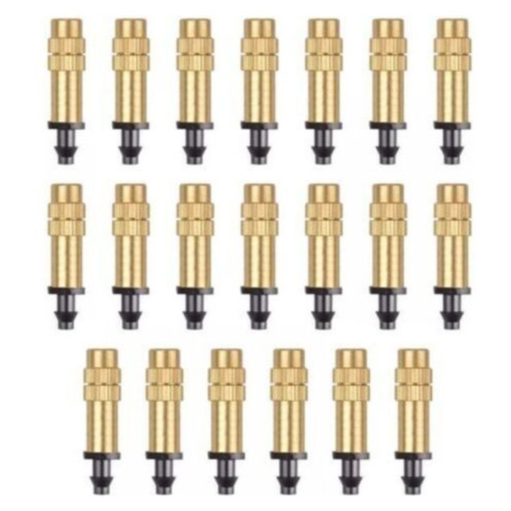 Set 20 bucati duze atomizare cupru reglabil 0,6-1,2m pentru irigare 4/7mm