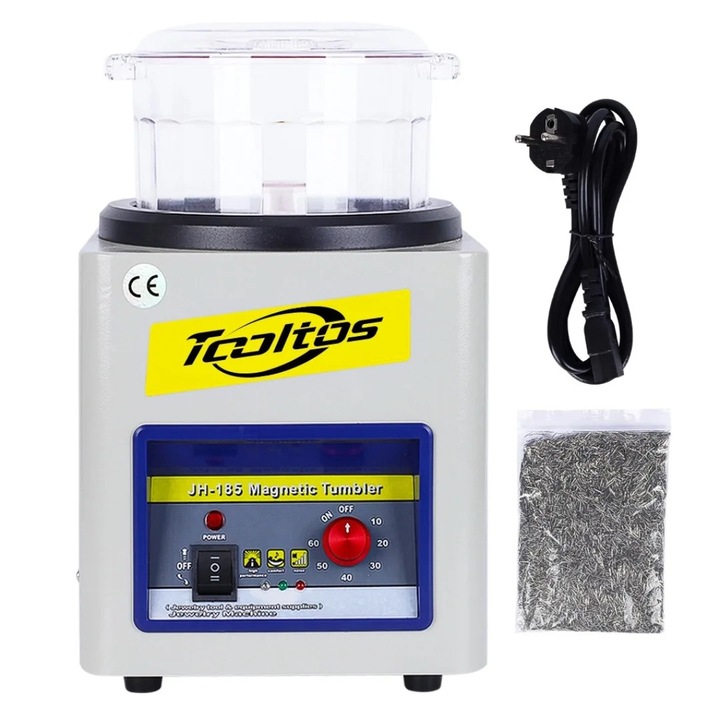 Elektromágneses polírozógép ékszerekhez, JH-185, 220V, 250W, 600 g, 2000 ford./perc, 23,5×23,5×27 cm