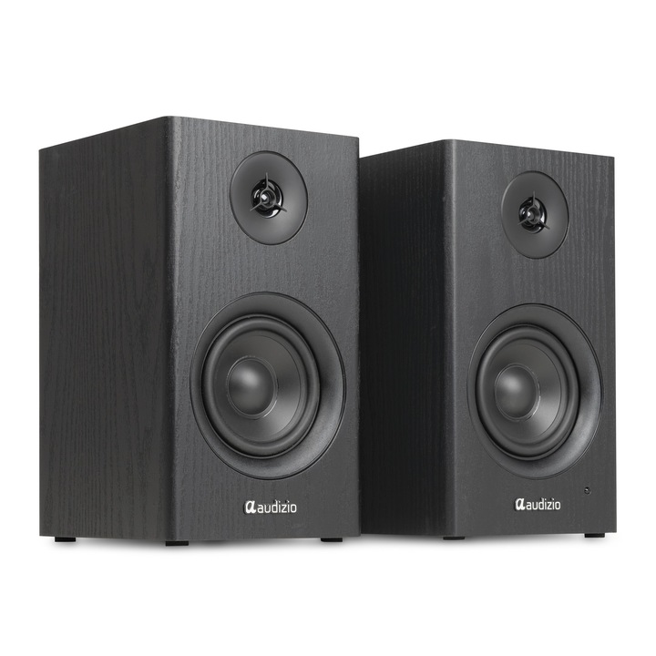 Set 2 boxe Hi-Fi active de raft, 4", 30W RMS, Bluetooth/USB/SD, negru, Audizio BS15