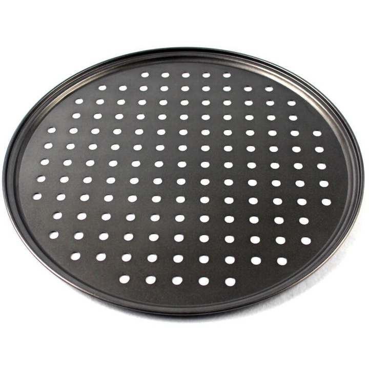 Tava pizza carbon 26cm perforata antiaderenta robusta