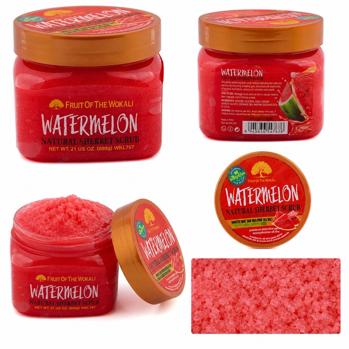 Wokali Természetes Testradír, 600 g, Görögdinnye