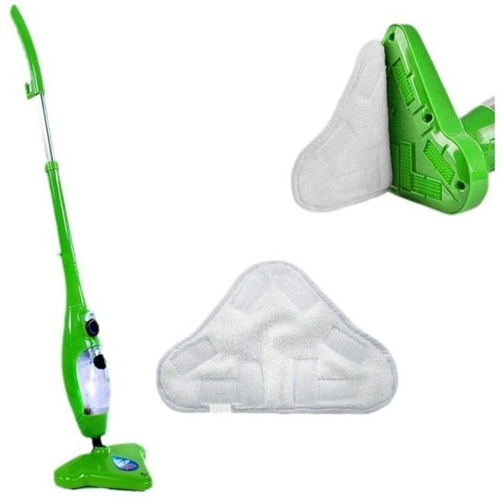 H2O H20 Mop X5 gőzmop cserebetét, mikroszálas, mosógépben mosható, újrafelhasználható, fehér, 5 darabos szett