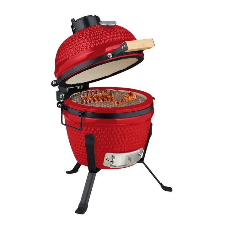 Универсално керамично барбекю Kamado за готвене, печене на скара и печене на въглища