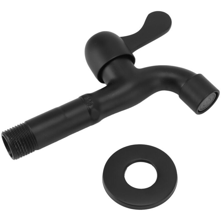 Robinet apa inox 304 negru cu disc ceramic 8.7oz