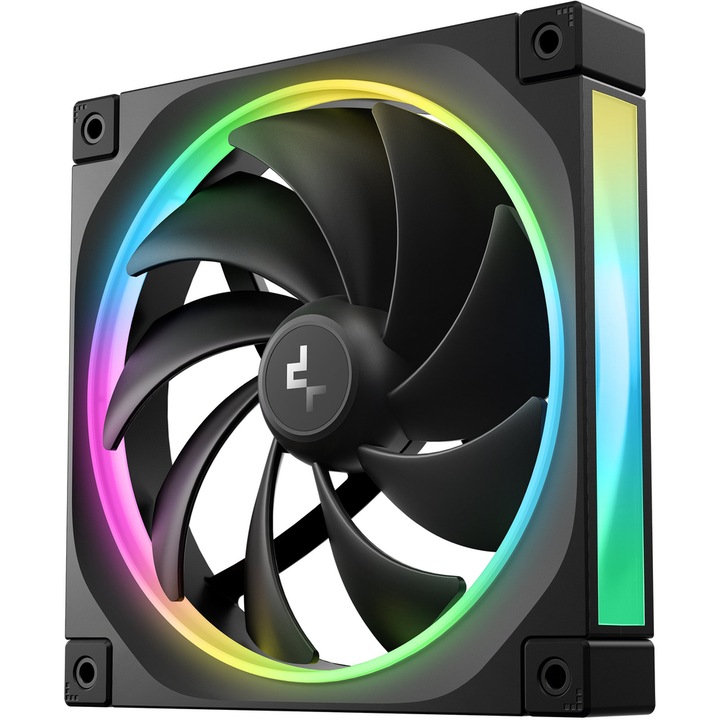 Ventilator DeepCool FL14 R-FL14-BKAPN1-G, 140mm, ARGB, PWM, 1700 RPM Negru