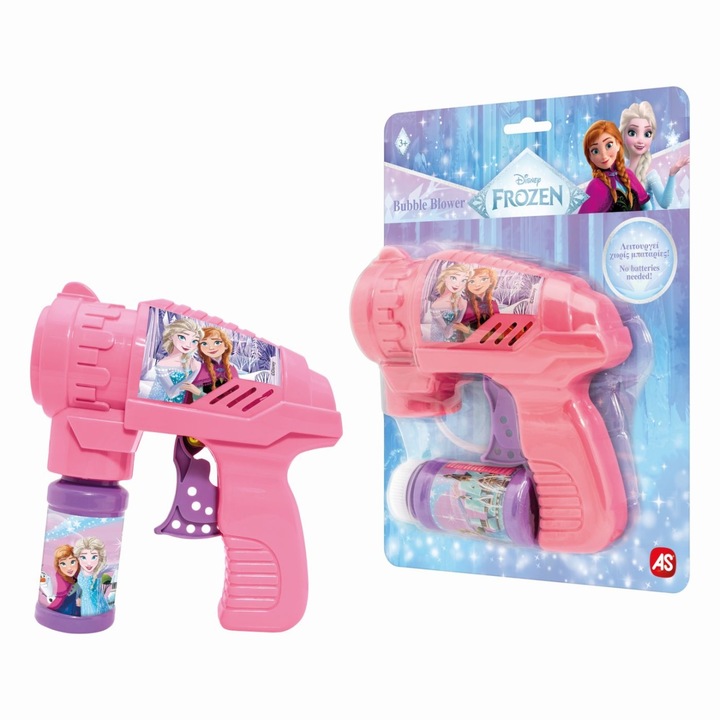 Pistol cu baloane de săpun, AS, Disney Frozen, multicolor, 25.5x18.6x6cm