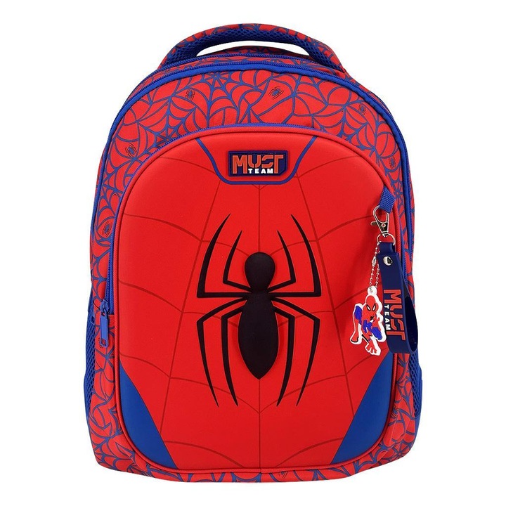Hátizsák 32x18x43cm 3 rekeszes Spiderman Red Must