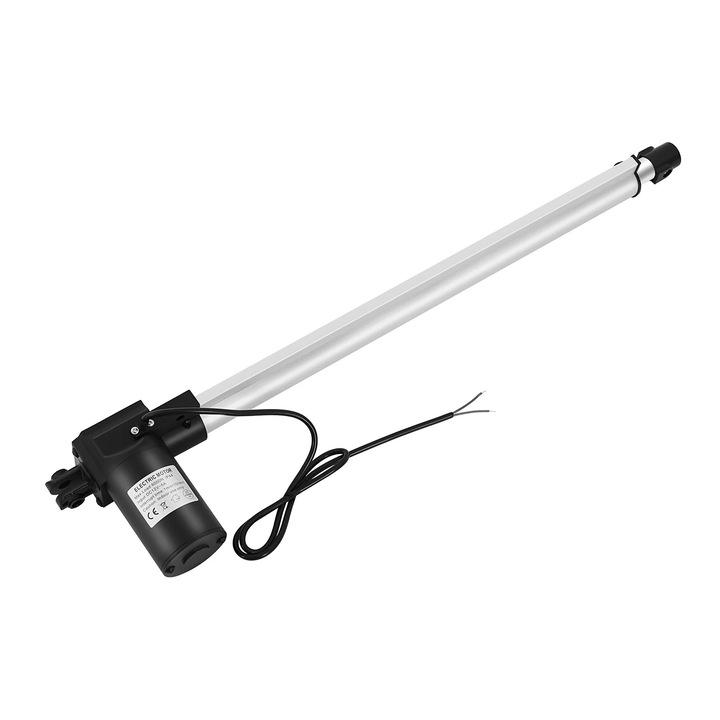 Actuator liniar electric, 12 V DC, 6000 N forta, IP44 rezistent la stropi, aliaj de aluminiu, pentru fotoliu de masaj, lift TV, masa de ridicare