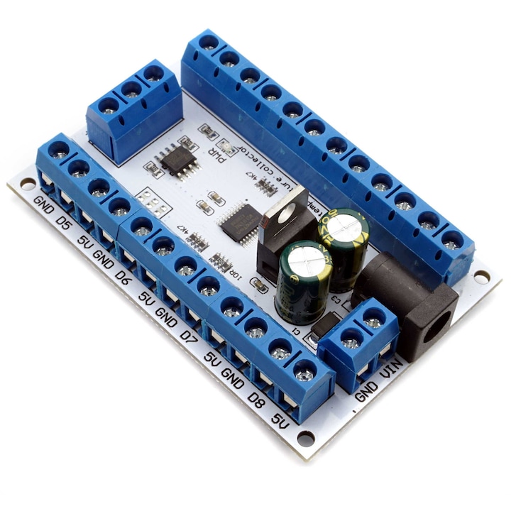 DS18B20 hőmérsékletérzékelő konverter 8 csatornás (8CH) RS485 Modbus RTU-ra