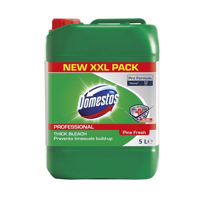 Domestos Professional Pine Fresh fertőtlenítő folyékony tisztítószer, 5L, fehérítő