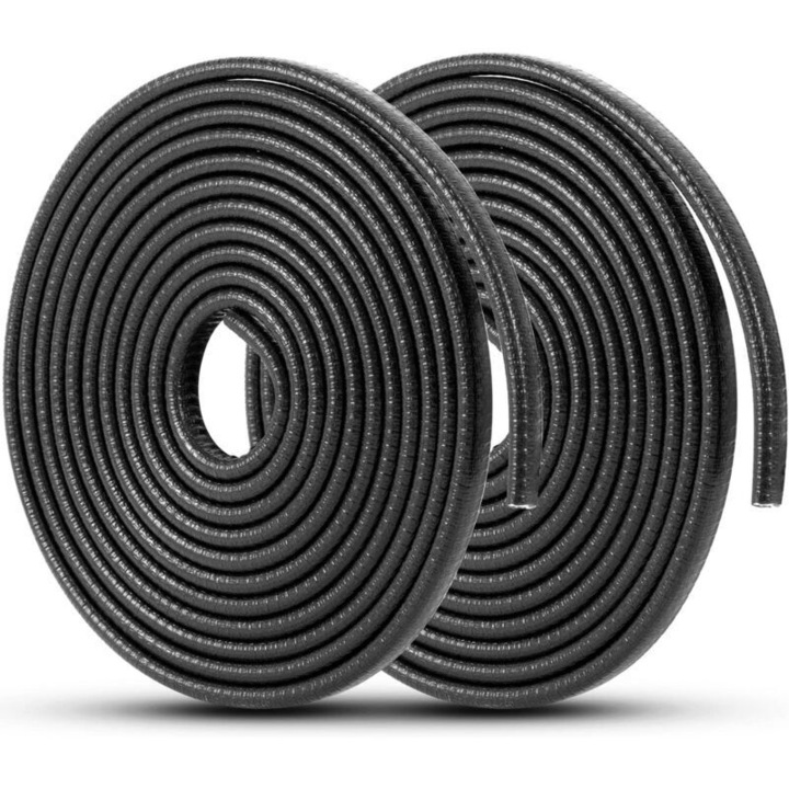 Banda protectie portiera auto 10m cauciuc negru flexibil