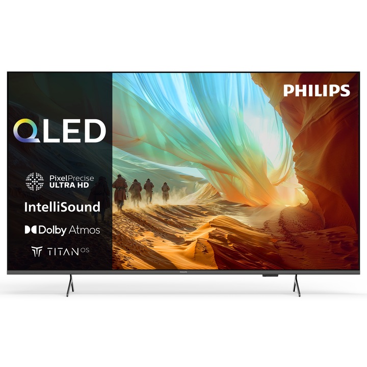Телевизор Philips QLED 43PQS7801, 43" (108 см), Smart TV, Ultra HD 4K, Клас F (Модел 2026)