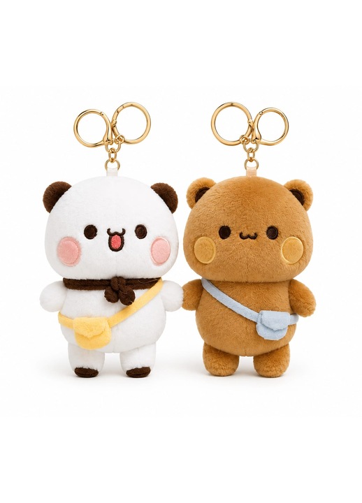 2 x Plüss kulcstartó, BUBU és DUDU, 12 cm, uniszex