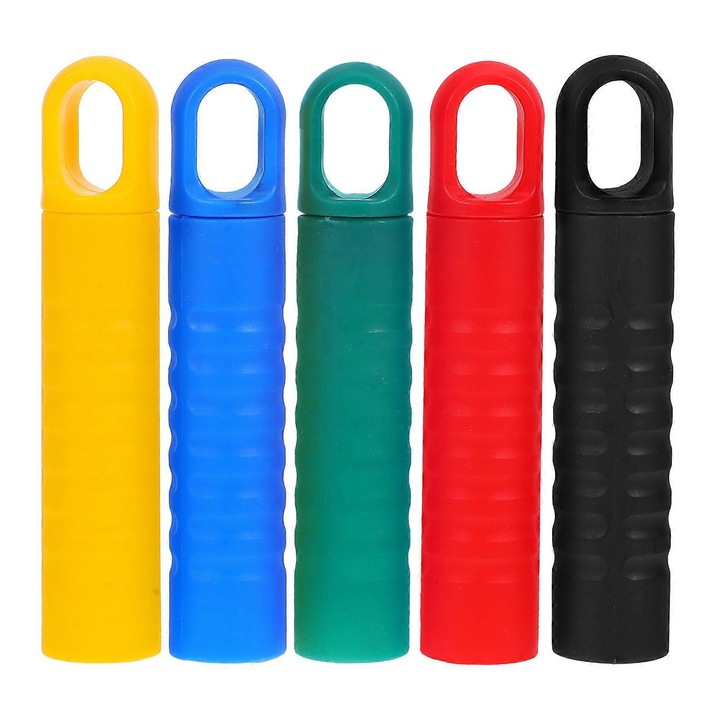 5 darabos készlet, ergonomikus seprűnyél markolat, műanyag, vágásbiztos, 25 mm átmérőhöz, többszínű
