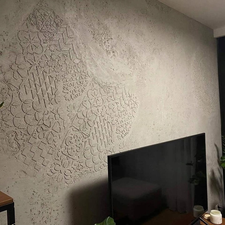 Sablon D-CORpro festéshez és vakoláshoz, újrafelhasználható, 92x65cm, építészeti beton