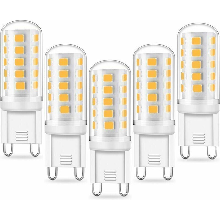 5 db G9 5W 6000K Hideg Fehér 360° 220x240V Nem Szabályozható LED Izzó Készlet