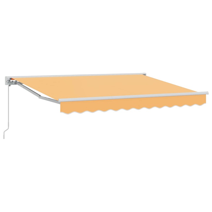 Copertina retractabila vidaXL, Nisipiu 2, 5 x 2 m Poliester si Aluminiu