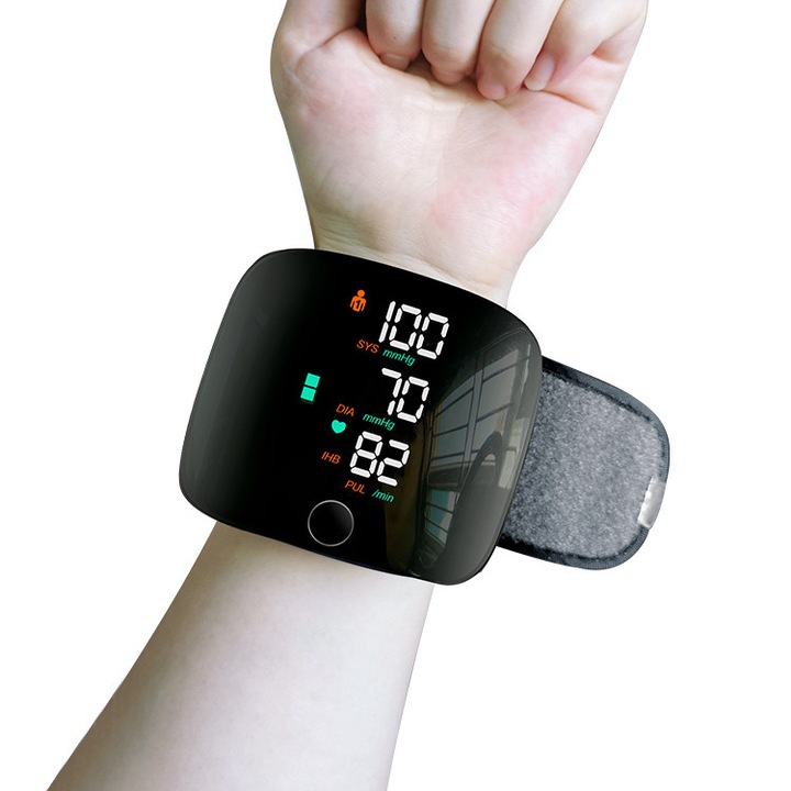 Tensiometru Electronic de Incheietura Reincarcabil, Afisaj LCD Mare, Masurare Automata Tensiune Arteriala si Puls, Acumulator Integrat 3.7V, Oprire Automata