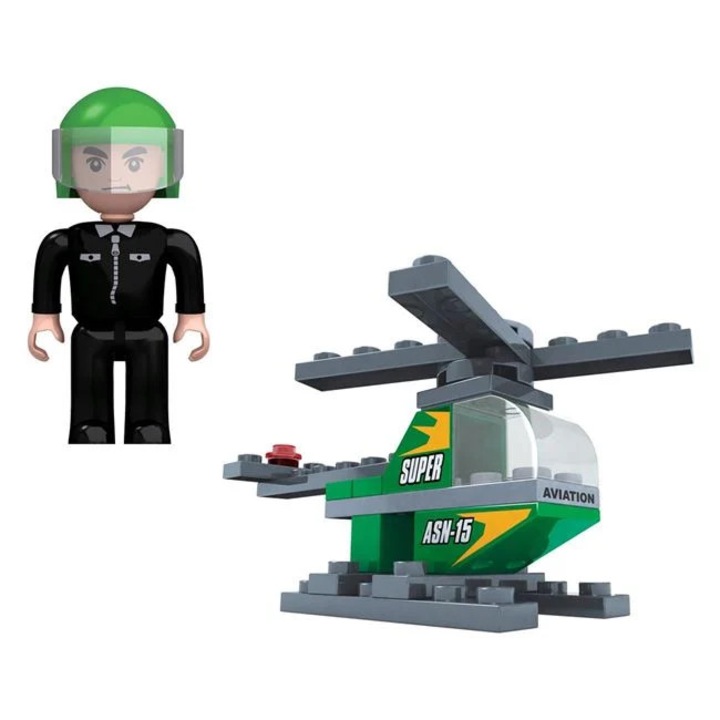 Cuburi de Constructie Elicopter (35 de piese)