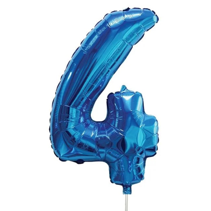 Fólia Party Léggömb Metálkék Szám 4 - 70cm