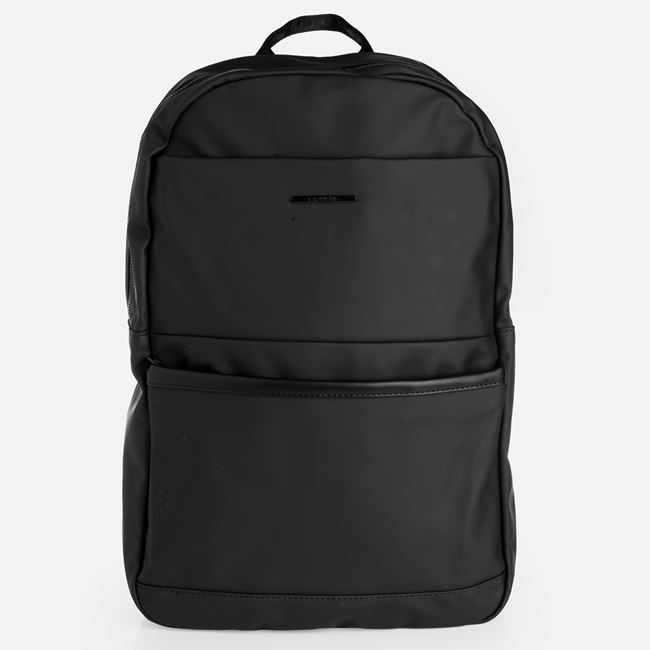 Rucsac din Piele Artificiala Neagra Saiconcept