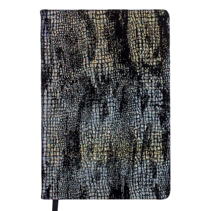 Carnetel Notite A5 Negru Argintiu Folie Croco PU - 80F