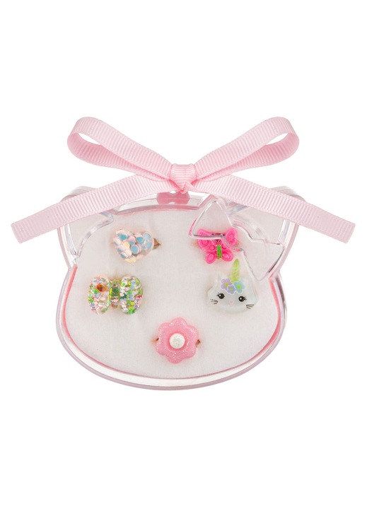 Inele de Vara Colorate Inima Fluture Unicorn Floare pentru Copii - 5buc