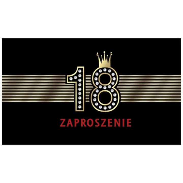 10 db meghívó szett 18. születésnapi partira borítékkal, többszínű, 16x9.5cm