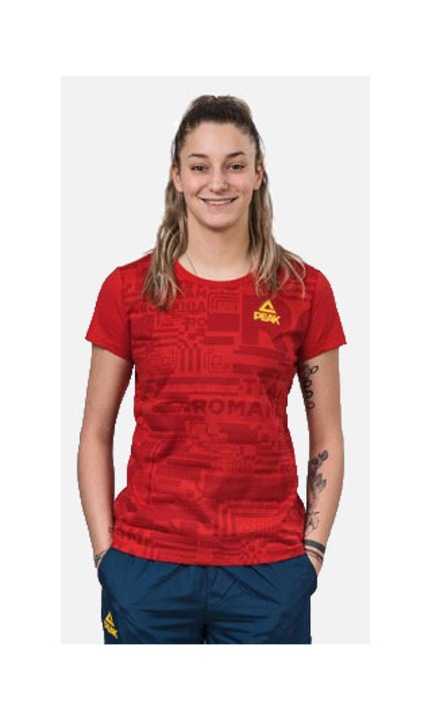 Tricou bumbac TeamRomania20 Rosu Feminin M