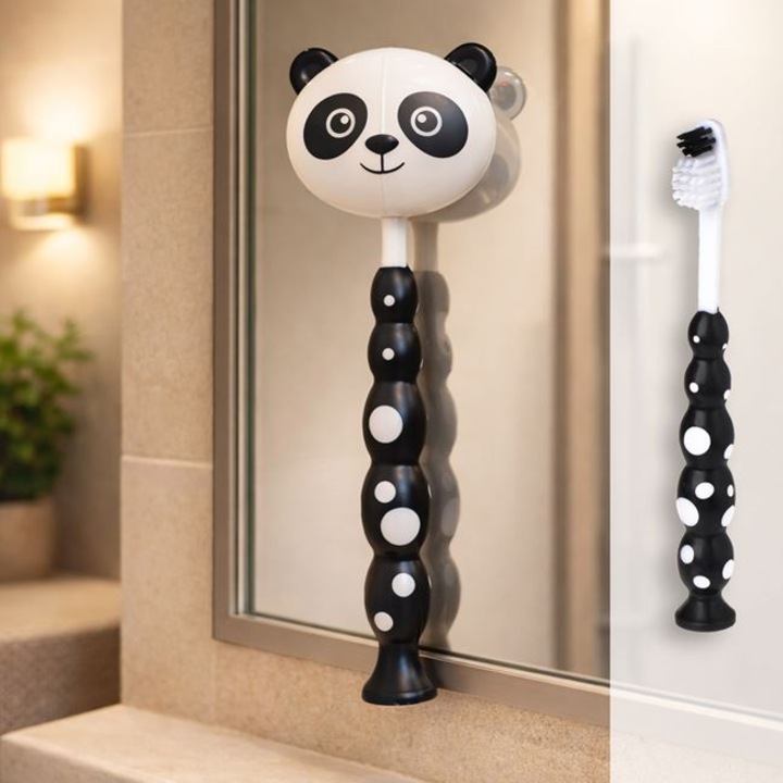 Gyermek fogkefekészlet, CATIANO, panda tok
