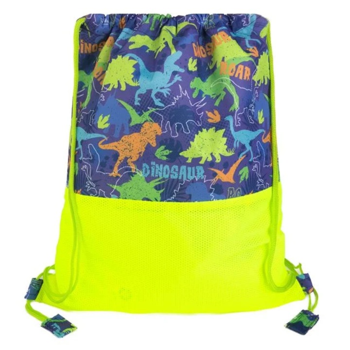 Fluoreszkáló Sárga Hátizsák Dinoszaurusz Mintával Fiúknak 33x39.5cm