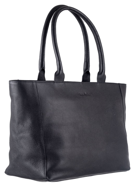Geanta umar dama piele naturala 46 x 28, Vegas, Greenburry, Negru, 46 x 28 x 17 cm
