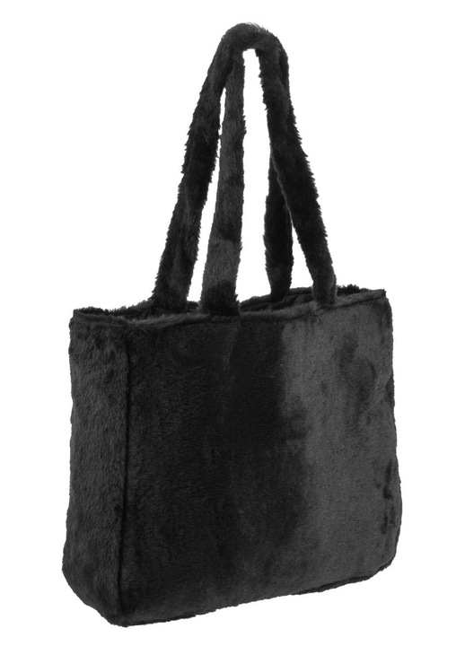Geanta de Umar de Blana Artificiala Neagra cu Manere Mari pentru Femei 35x11x30cm