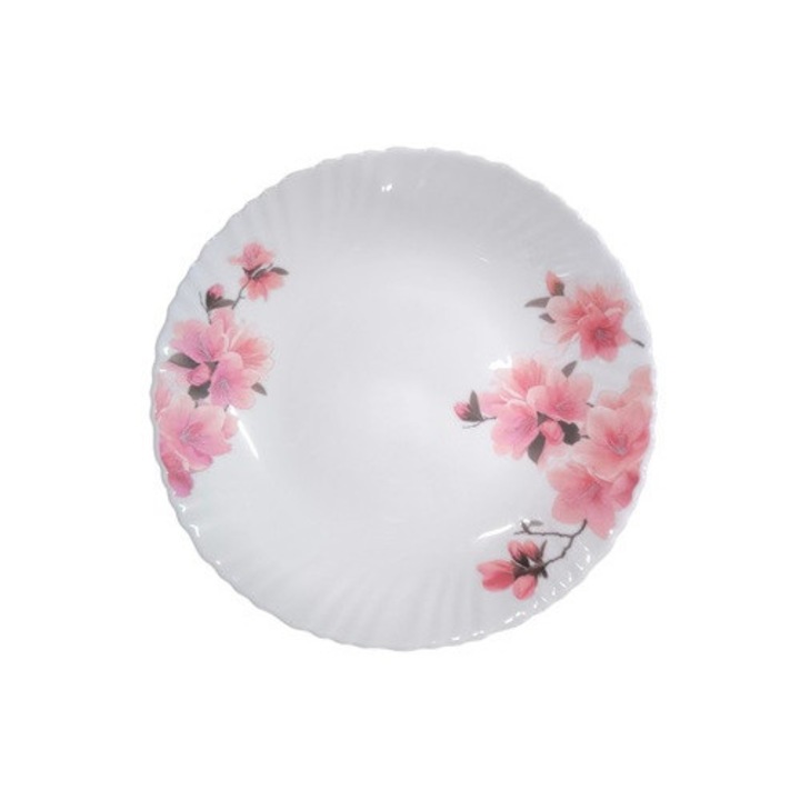6 db opál lapostányér főételhez, 24 cm, Gold K250102