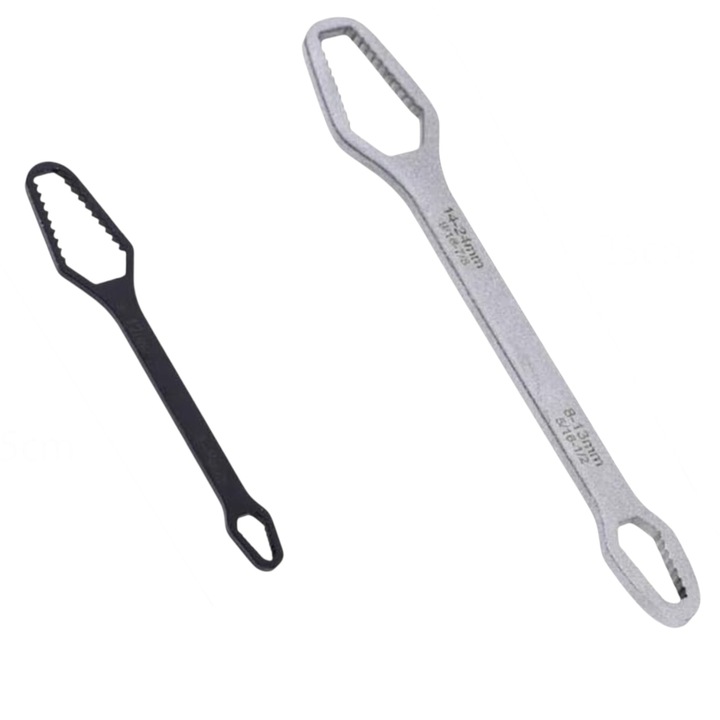 2 Chei universale cu doua capete, de ajutor, sustinere, reglabile, 3-17 mm, 8-24 mm, pentru bicicleta, auto, casa