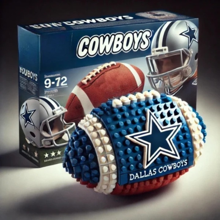 Építőjáték / építőkocka készlet American Football Series Dallas Cowboys, nagy ABS elemek, oktató, többszínű, 200-400 darab