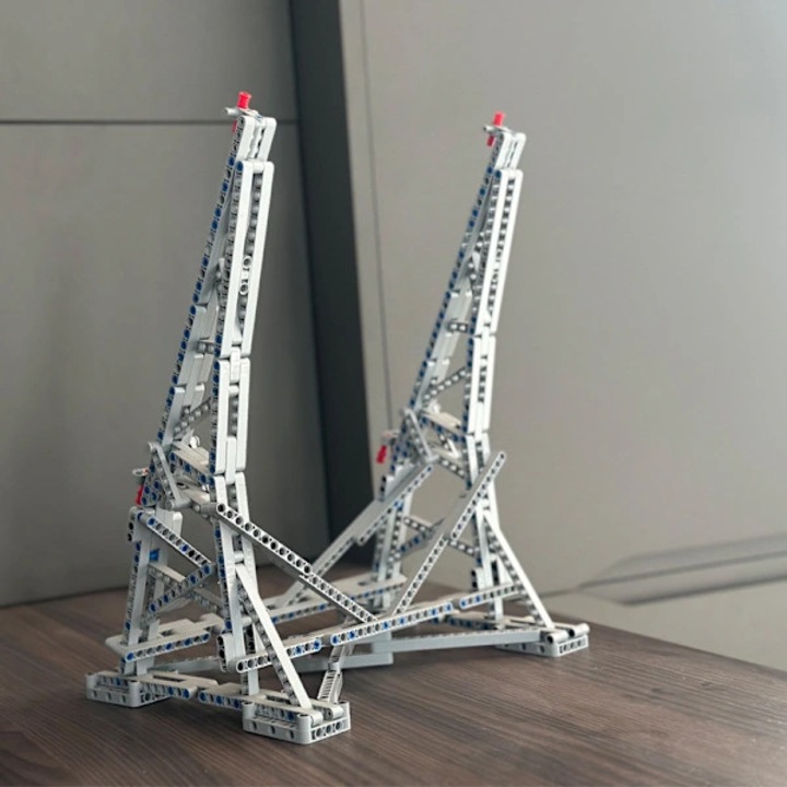 2 darabos készlet, Millennium Falcon 75192 kompatibilis 05132-vel, építőelemekhez való tartó, Szürke