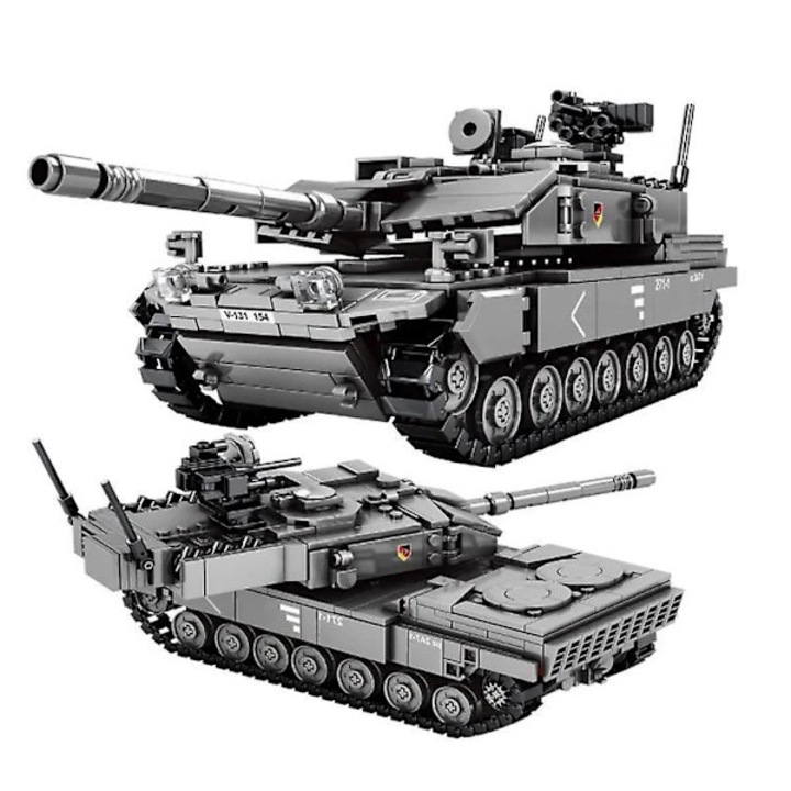 Комплект за конструиране на военни танкове, ABS, многоцветен, различни размери