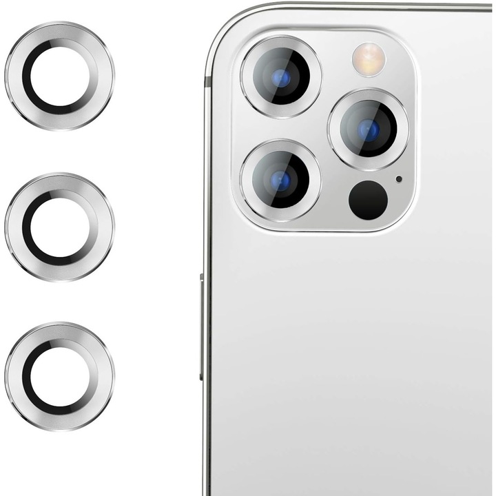 Set 3 folii sticla securizata 9H pentru iPhone 12 Pro, transparent