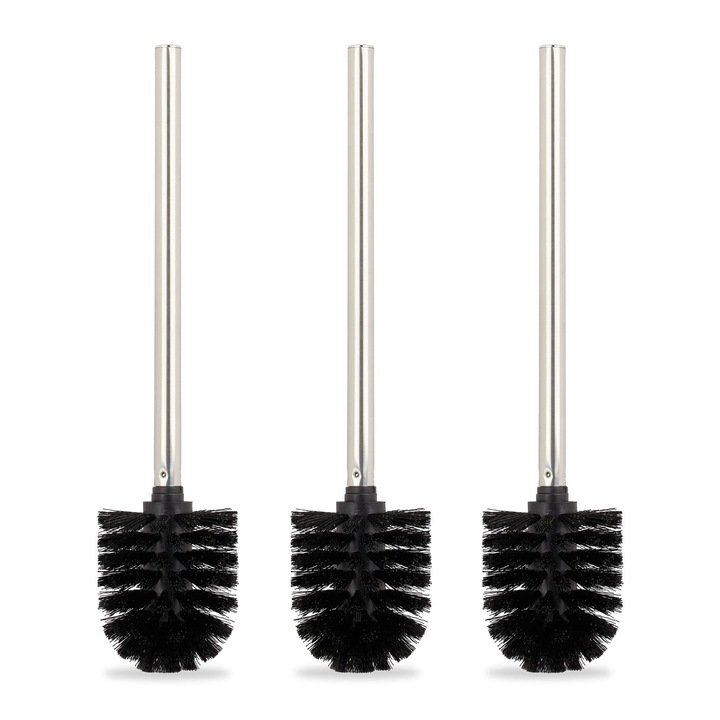Set 3 Perie de toaleta rotunda cu suport