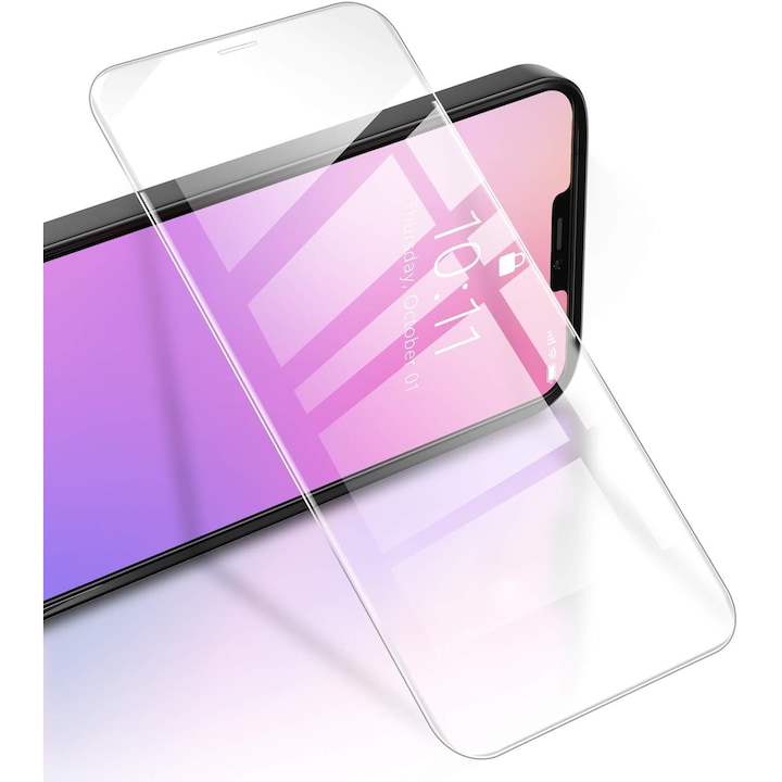Sticla de protectie (folie) pentru Apple iPhone 12 mini, temperata 9H, rezistenta la zgarieturi, 5,4 inch, transparent, Set 3 bucati, include 3 servetele umede, carpa anti-praf, 3 stickere anti-praf